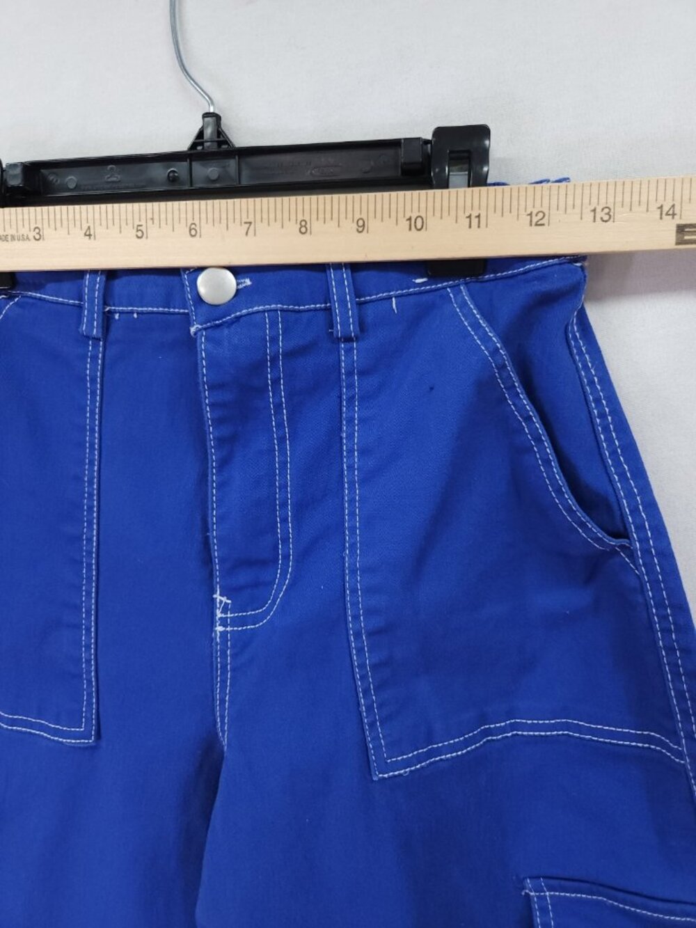 Rachel Paige Cargo Pants Womens Medium (25x29) Contrast Stitch Wide Leg Utility - Picture 3 of 13